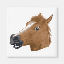 Máscara espeluznante de la cabeza de caballo iman
