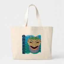 MÁSCARA griega del teatro Bolsas