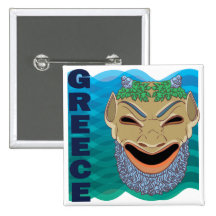 MÁSCARA griega del teatro Pin