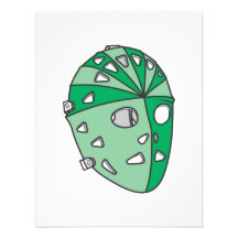 Máscara verde del portero invitacion personalizada