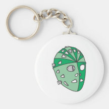 Máscara verde del portero llaveros personalizados