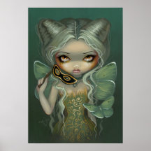 Mascarada de la mariposa de la IMPRESIÓN del ARTE  Poster