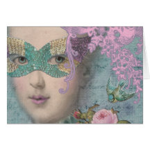 Mascarada de Marie AntoinetteFrench Tarjetas