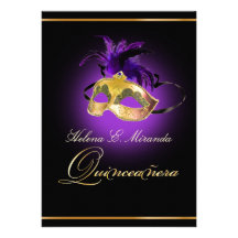 ¡Mascarada de PixDezines/color amethyst de purple/ Invitaciones Personales