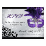 Mascarada que casa las tarjetas de RSVP Anuncio