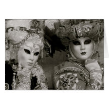Máscaras de Venezia de los di de Carnavale I Tarjetas