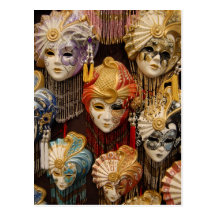 Máscaras del carnaval en Venecia Postales