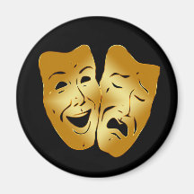 MÁSCARAS FELICES Y TRISTES DEL TEATRO IMÁN PARA FRIGORIFICO