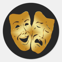 MÁSCARAS FELICES Y TRISTES DEL TEATRO PEGATINA