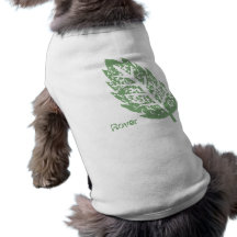 Mascota adaptable T de la hoja verde Ropa De Perro