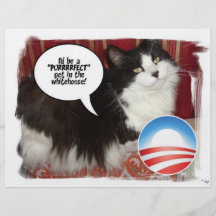 Mascota de Obama/humor político Tarjeta Publicitaria