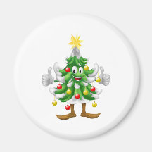 Mascota del árbol de navidad que hace los pulgares iman para frigorífico
