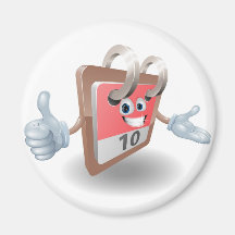 Mascota del calendario de escritorio imán de frigorífico