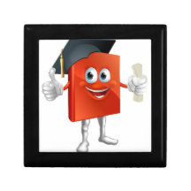 Mascota del libro de la graduación cajas de joyas