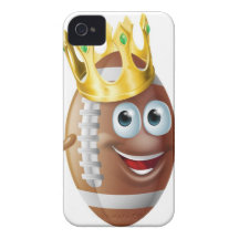 Mascota del rey del fútbol del dibujo animado iPhone 4 fundas