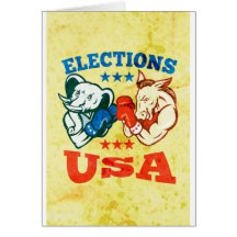 Mascota republicana los E.E.U.U. del elefante del  Tarjetas