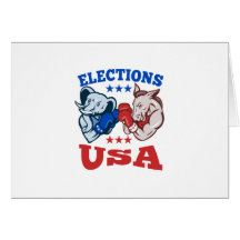 Mascota republicana los E.E.U.U. del elefante del  Tarjeton