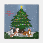 MASCOTAS EN EL NAVIDAD IMÁN DE FRIGORÍFICO