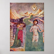 Masolino da Panicale - bautismo de Cristo Poster
