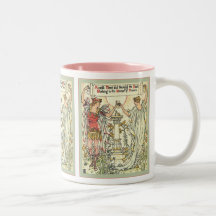 Masque del arte Nouveau del vintage del ~ de las f Tazas De Café