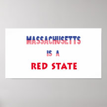 Massachusetts es un estado rojo poster