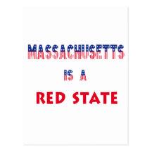 Massachusetts es un estado rojo tarjeta postal