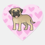 Mastín/amor de Bullmastiff Colcomanias Corazon