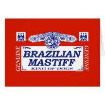 Mastín brasileño tarjeton