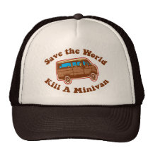 Mate a un minivan gorros  