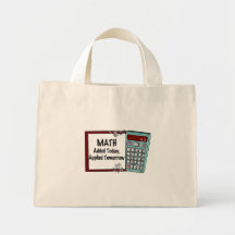 Matemáticas: Añadido hoy, aplicado mañana Bolsa Lienzo