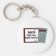 Matemáticas: Añadido hoy, aplicado mañana Llavero Personalizado
