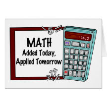 Matemáticas: Añadido hoy, aplicado mañana Felicitaciones