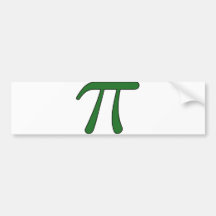 Matemáticas blanca clara púrpura verde del símbolo etiqueta de parachoque