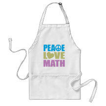 Matemáticas del amor de la paz delantal