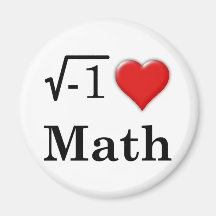 Matemáticas del amor imán de nevera