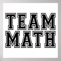 Matemáticas del equipo posters