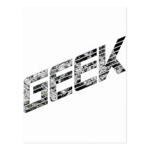 Materia de Techie del friki Tarjeta Postal