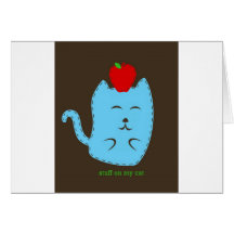 materia en mi gato - manzana en la cabeza felicitaciones