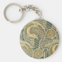 Materia textil del vintage llavero personalizado