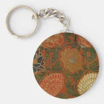 Materia textil del vintage llaveros personalizados