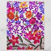 Material floral del paño tarjetas informativas