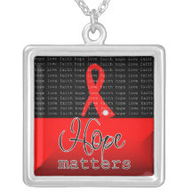 Materias de la esperanza de la enfermedad cardíaca collar personalizado