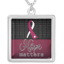Materias de la esperanza del cáncer de garganta joyerías