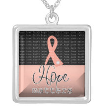 Materias de la esperanza del cáncer endometrial collar personalizado