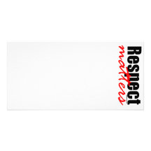 Materias del respecto tarjetas fotográficas personalizadas