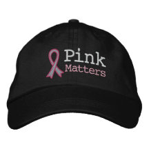 Materias del rosa del cáncer de pecho gorras bordadas