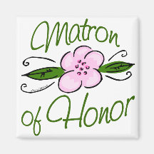 Matrona del honor imán de frigorífico