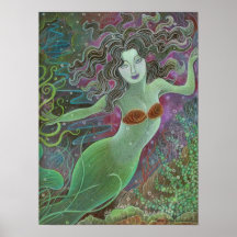 Maya como poster del arte de la pared de la sirena