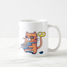 Mayordomo del robot del piñón taza de café