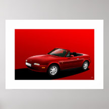 Mazda MX-5, Miata, automóvil descubierto de Eunos Poster